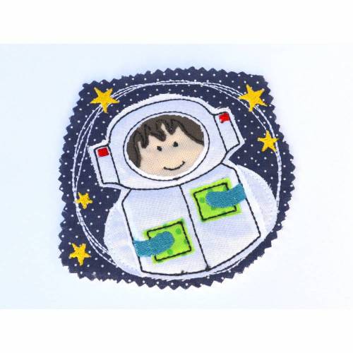 Stickdatei kleiner Astronaut Rudi doodle 10x10cm