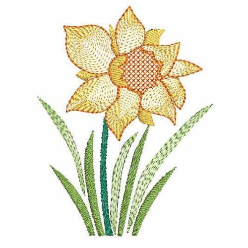 Stickdatei Osterglocke 5 Größen