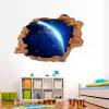 051 Wandtattoo Erde im Weltall - Loch in der Wand - in 6 Größen - Coole Kinderzimmer Sticker Bild 5