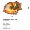 094 Wandtattoo Paradies Sonnenuntergang Strand Palmen - Loch in der Wand - in 6 Größen - Wunderschöne Kinderzimmer Sticker und Aufkleber Bild 2