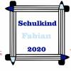 Bügelbild Schulkind 2020 Stifte als Rahmen gelegt Bild 2