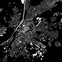 Stadtplan GIEßEN - Just a Black Map I Digitaldruck Stadtkarte citymap City Poster Kunstdruck Stadt Karte Bild 3