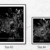 Stadtplan GOTHA - Just a Black Map I Digitaldruck Stadtkarte citymap City Poster Kunstdruck Stadt Karte Bild 5