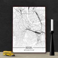 Stadtplan BASEL - Just a Map I Digitaldruck Stadtkarte citymap City Poster Kunstdruck Stadt Karte Bild 1
