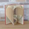 gefaltetes Buch - Herz in Herz // Buchkunst // Bookfolding // Book Art // Hochzeit // Valentinstag // Liebe Bild 6