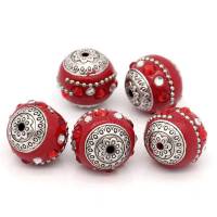 5 Perlen, Kashimiri, 20mm, Metallperlen, Strass, Schmuckperlen, 24843 Bild 1