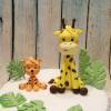 Tortenaufleger Fondant Geburtstag Tortendeko Safari Giraffe Gerda und Tiger Baby Bild 3