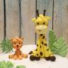 Tortenaufleger Fondant Geburtstag Tortendeko Safari Giraffe Gerda und Tiger Baby Bild 4