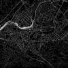 Stadtplan BERN - Just a Black Map I Digitaldruck Stadtkarte citymap City Poster Kunstdruck Stadt Karte Bild 2