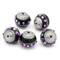 5 Kashmiri-Perlen, Perlen, Schmuckperlen, verziert, indisch Bild 1