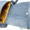 Jeans-Messenger mit Lederstreifen, Unikat Bild 5