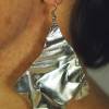 Große Ohrhänger Silber 925/-, geknittert Bild 5