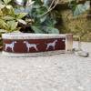 Schlüsselanhänger Schlüsselband Wollfilz hellgrau Webband Hund Dalmatiner weiß schwarz braun Geschenk! Bild 4