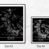 Stadtplan ROSTOCK - Just a black Map I Digitaldruck Stadtkarte citymap City Poster Kunstdruck Stadt Karte Bild 5