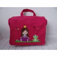 Kindergartentasche+Rucksack - blau - Prinzessin Frosch Bild 1