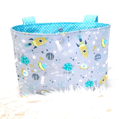 Lenkertasche für Fahrrad, Dreirad, Laufrad "Weltall", personalisierbar