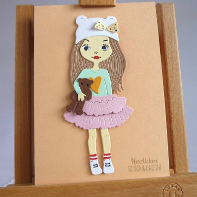 Glückwunschkarte zum Geburtstag, Geburtstagskarte für Mädchen