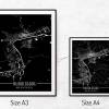 Stadtplan RUDOLSTADT - Just a black Map I Digitaldruck Stadtkarte citymap City Poster Kunstdruck Stadt Karte Bild 5