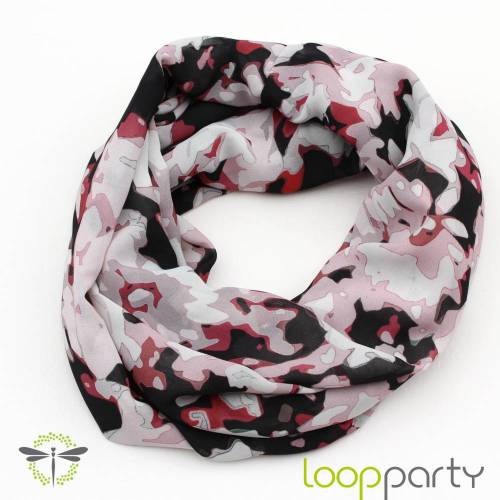 Loop I Schlauchschal I Rundschal I Loop-Schal I Damen zarter Chiffon in rosatönen