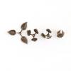 3 Perlkappen, bronzefarben, Vintage-Stil, für 12mm Perlen, Schmuckperlen, Glasperlen, biegbar, Blätter, 0093437 Bild 2