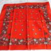 Vintage Nickituch/Halstuch in rot mit Blumen aus den 70er Jahren Bild 4