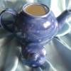 Teekanne mit Stövchen,Teekanne,Teepause, Frühstück, Jeansblau Bild 6