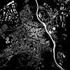 Stadtplan SAALFELD - Just a black Map I Digitaldruck Stadtkarte citymap City Poster Kunstdruck Stadt Karte Bild 3