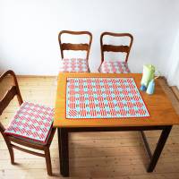 GESTREIFTER PUNKT Tischläufer Platzdeckchen Küchentuch Bio-Baumwolle Bild 2