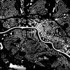 Stadtplan SAARBRÜCKEN - Just a black Map I Digitaldruck Stadtkarte citymap City Poster Kunstdruck Stadt Karte Bild 3