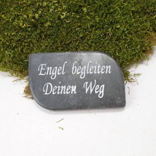 Grabdekoration, kleine Marmorplatte, Spruchplatte, Dekoplatte für Grabgestecke, Floristikbedarf, 4