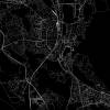 Stadtplan SCHWERIN - Just a black Map I Digitaldruck Stadtkarte citymap City Poster Kunstdruck Stadt Karte Bild 2