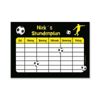 A4 Stundenplan | Fußballspieler gelb - personalisierbar - optional wiederbeschreibbar Bild 1
