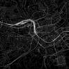 Stadtplan ULM - Just a black Map I Digitaldruck Stadtkarte citymap City Poster Kunstdruck Stadt Karte Bild 2