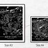 Stadtplan WANNE-EICKEL - Just a black Map I Digitaldruck Stadtkarte citymap City Poster Kunstdruck Stadt Karte Bild 5
