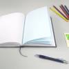 Notizbuch, Tagebuch, Skizzenbuch, Ideenbuch, grau blau, DIN A5, Recycling, 150 Blatt Bild 5