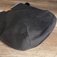 wasserabweisende Beuteltasche Oilskin Schultertasche Reißverschlusstasche Shopper BLACKY *Einzelstück* Bild 5