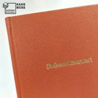 Notizbuch, bemerkenswert, DIN A5, rost-rot, gold Prägung, 100 Blatt Bild 1