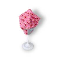 Coole doppellagige Jersey-Mütze im Stoff-Mix „Erdbeere“ in pink,mint,hellgrau 45-46cm Bild 2