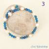 Armband aus blauem, petrol oder pink Achat und Perlen auf Memory-Draht Bild 6