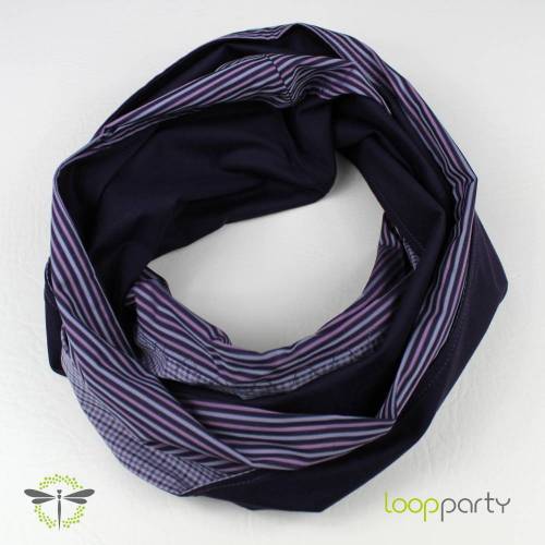 Loop-Schal Schlauch-/ Rundschal Tuch Damen Patchwork-Art & Jersey