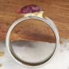 Breiter Ring aus Silber 925/- mit pinkfarbenem, dreieckigem Turmalin Bild 6