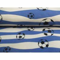 Jersey Baumwolljersey Fußball Streifen Wavy Stripes blau Oeko-Tex Standard 100(1 m/13,-€) Bild 1