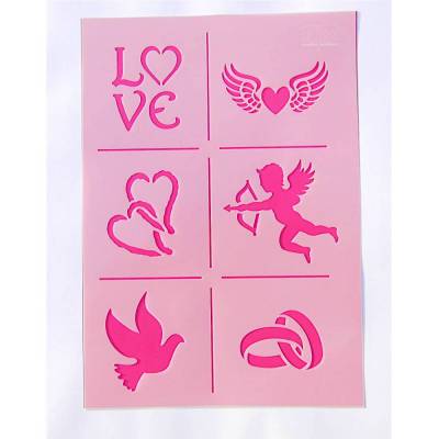 Schablone Love in A4