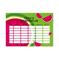A4 Stundenplan | Melone - personalisierbar, optional wiederbeschreibbar Bild 1
