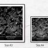 Stadtplan OBERHAUSEN - Just a black Map I Digitaldruck Stadtkarte citymap City Poster Kunstdruck Stadt Karte Bild 5
