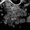 Stadtplan OFFENBACH - Just a black Map I Digitaldruck Stadtkarte citymap City Poster Kunstdruck Stadt Karte Bild 3