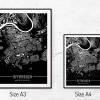 Stadtplan OFFENBACH - Just a black Map I Digitaldruck Stadtkarte citymap City Poster Kunstdruck Stadt Karte Bild 5