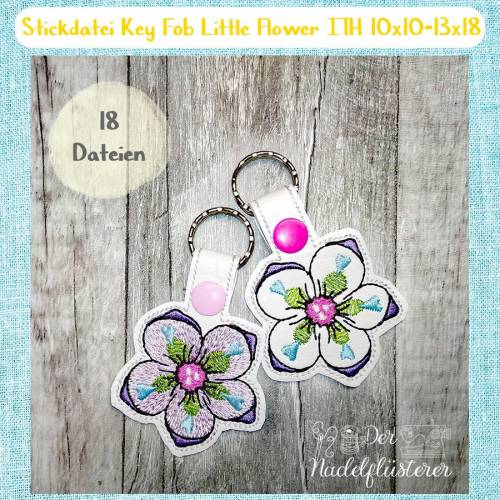 Digitale Stickdatei "Key Fob Little Flower ITH" für den 10x10-13x18cm (4x4-5x7") Stickrahmen