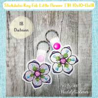 Digitale Stickdatei "Key Fob Little Flower ITH" für den 10x10-13x18cm (4x4-5x7") Stickrahmen Bild 1