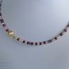 Perlenkette bunt mit vergoldeter Schnecke, Zuchtperlenkette, Geschenk für Frauen, Tiermotiv Schnecke, Verschluss: Doublé Bild 2